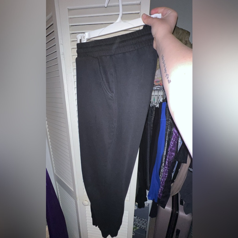 Black Zenana Fleece Joggers